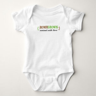 Baby American Apparel Bodysuit "HomeGrown"/Green Strampler