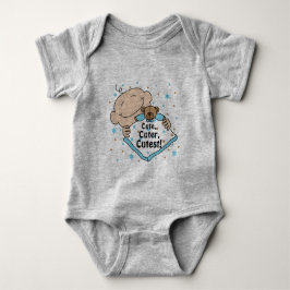 Baby American Apparel Bodysuit "Niedlich"/BLAU Baby Strampler