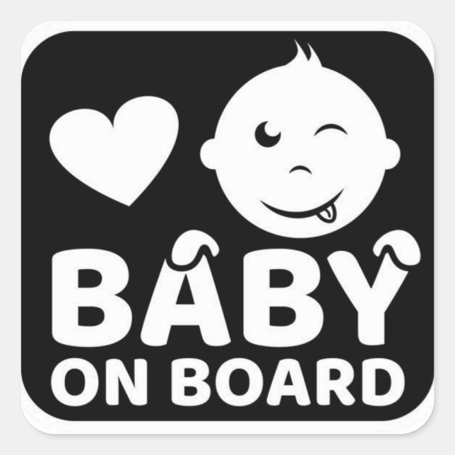 Baby an Bord Aufkleber (Vorderseite)
