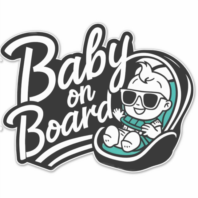 Baby an Bord Aufkleber (Vorderseite)
