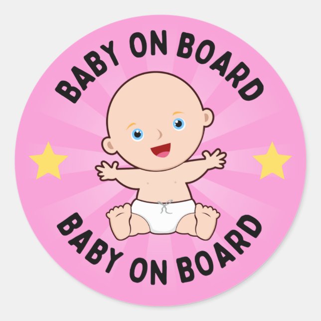 Baby an Bord Aufkleber (Vorderseite)