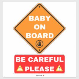 Baby an Bord Auto-Schild - Warnmeldung Aufkleber