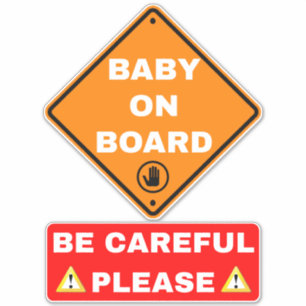Baby an Bord Auto-Schild - Warnmeldung Aufkleber