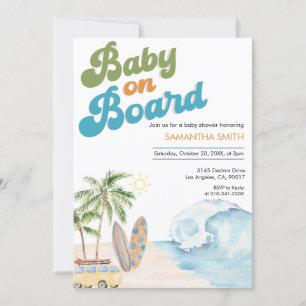 Baby an Bord Baby Dusche geschlechtsneutral Einladung