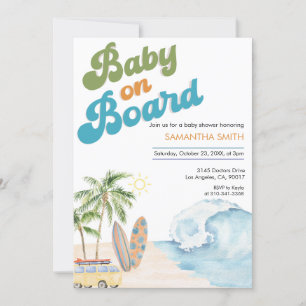 Baby an Bord Baby Dusche geschlechtsneutral Einladung