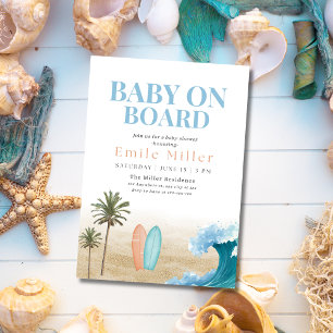 Baby an Bord Baby Shower Surfen Junge Baby Shower Einladung