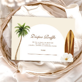 Baby an Bord Beach Baby Duschdiapper Raffle Begleitkarte