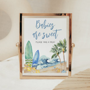 Baby an Bord Beach Baby Dusche Babys sind süß Poster