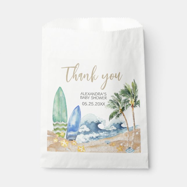 Baby an Bord Beach Baby Dusche Geschenktütchen (Vorderseite)