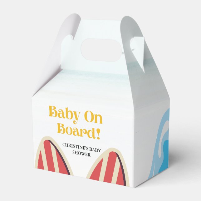 Baby an Bord Beachvolleydusche Danke Geschenkschachtel (Vorderseite)