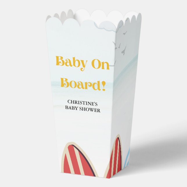 Baby an Bord Beachvolleydusche Danke Geschenkschachtel (Vorderseite)
