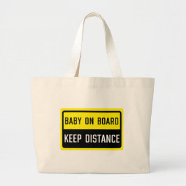 Baby an Bord Behalt Distanzzeichen Jumbo Stoffbeutel