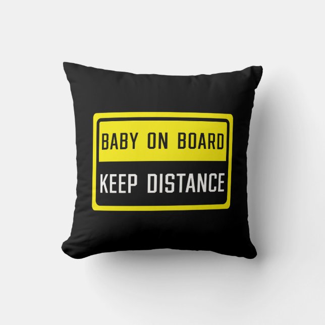 Baby an Bord Behalt Distanzzeichen Kissen (Vorderseite)