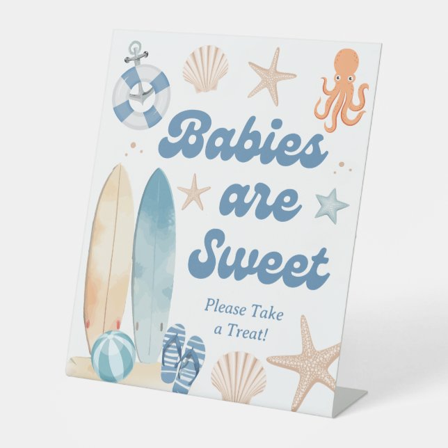 Baby an Bord Coastal Baby Dusche Gefallen Sockelschild (Vorderseite)