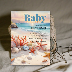 Baby an Bord Coastal Beach Baby Dusche Einladung