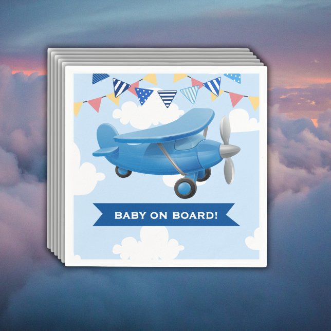 Baby an Bord! Flugzeugsäulendusche Serviette (Von Creator hochgeladen)