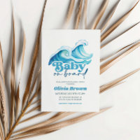 Baby an Bord Kinderdusche Einladung, Surf Baby