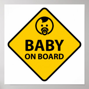 Baby an Bord lustiges Baby-Design Poster