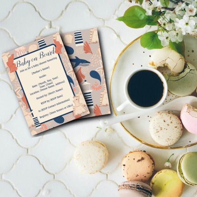 Baby an Bord Nautical Baby Dusche Einladung (Von Creator hochgeladen)