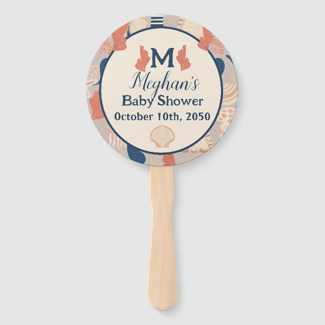 Baby an Bord Nautical Baby Dusche Fächer (Vorderseite)
