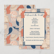 Baby an Bord Nautical Birth Ankündigung