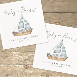 Baby an Bord Nautische Babyparty Serviette