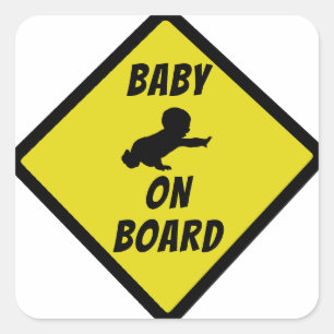 BABY AN BORD QUADRATISCHER AUFKLEBER