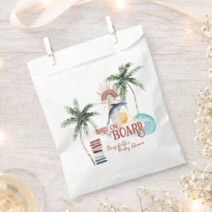 Baby an Bord   Retro Sommer Surf Baby Shower Geschenktütchen