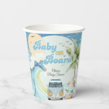 Baby an Bord Retro Surfing Beach Baby Dusche