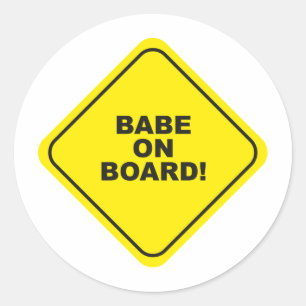 Baby an Bord Runder Aufkleber