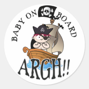 Baby an Bord Runder Aufkleber