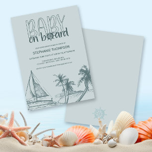 Baby an Bord Sailboat Summer Baby Dusche Einladung