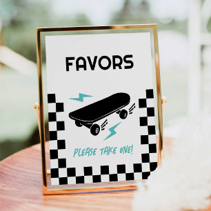 Baby an Bord Skateboard Baby Shower bevorzugt Schi Poster