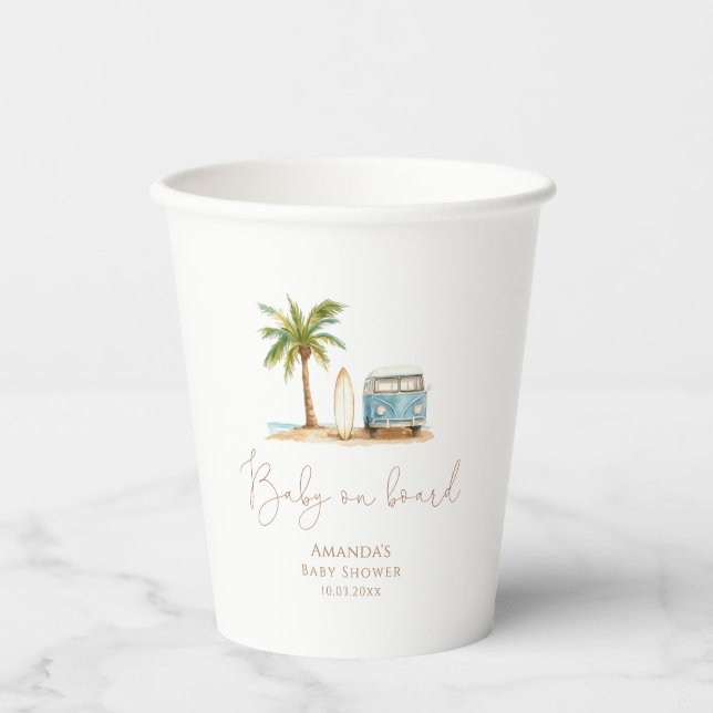 Baby an Bord Summer Baby Dusche Pappbecher (Vorderseite)
