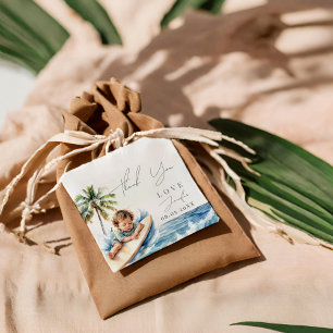 Baby an Bord, Surf Baby Dusche Geschenkanhänger