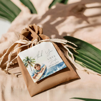 Baby an Bord, Surf Baby Dusche Geschenkanhänger