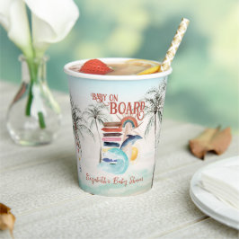 Baby an Bord | Surf Baby Dusche Pappbecher