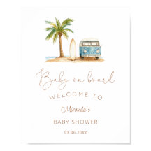 Baby an Bord Surf Baby Dusche Willkommen