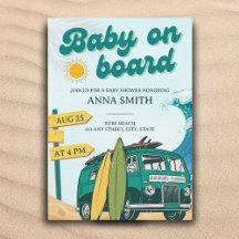 Baby an Bord Surf Beach Baby Dusche