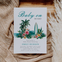Baby an Bord Surf Beach Baby Dusche