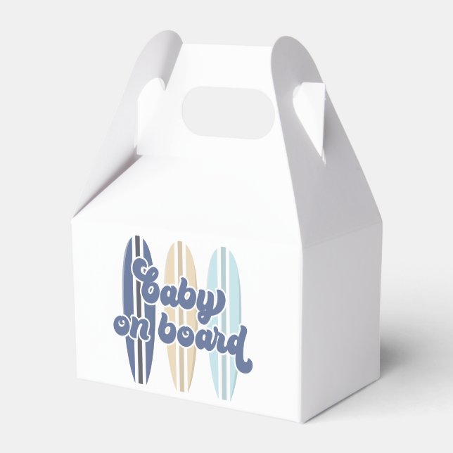 Baby an Bord Surfboard Beach Baby Dusche Geschenkschachtel (Vorderseite)