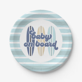 Baby an Bord Surfboard Beach Baby Duschpapier Pl Pappteller