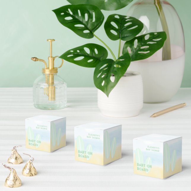 Baby an Bord Surfbrett Beach Wasserfarbe Babydusch Geschenkschachtel (Zahlreiche)