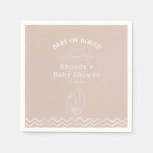 Baby an Bord Surfbrett Kinderdusche Serviette