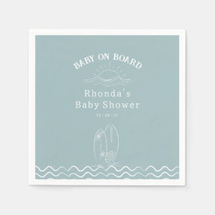 Baby an Bord Surfbrett Kinderdusche Serviette