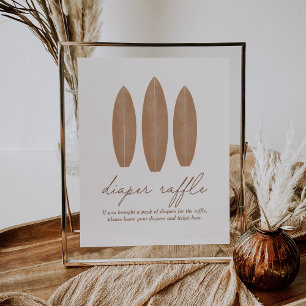 Baby an Bord Surfbrett Kinderdusche Windelwaschmas Poster