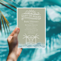Baby an Bord Surfen Green Beach Baby Dusche