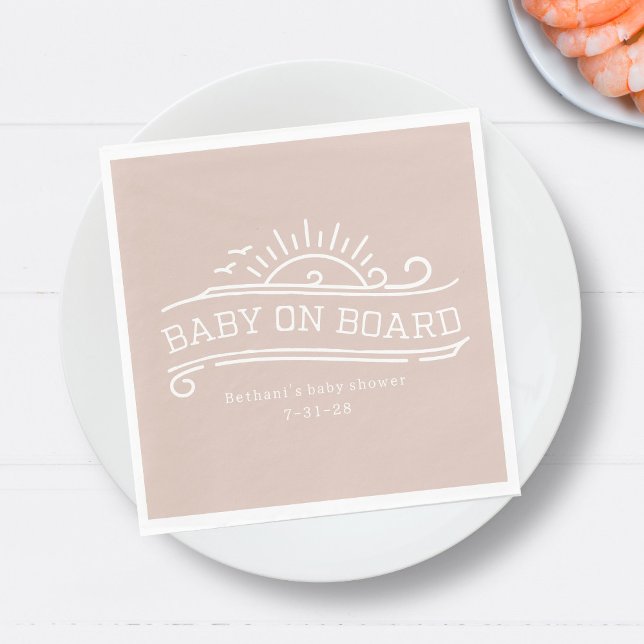 Baby an Bord Surfen Pink Baby Dusche Serviette (Von Creator hochgeladen)