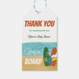 Baby an Bord Surfen Tropical Beach Baby Dusche Geschenkanhänger