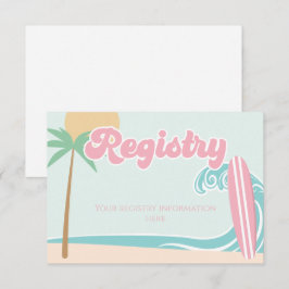 Baby an Bord Surfing Baby Shower Registry Begleitkarte